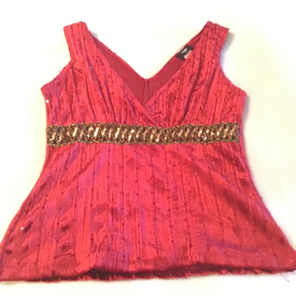 FWR Sequin top, hot pink (M) - Picture 3 of 7
